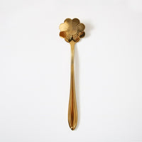 Funki Buys | Spoons | Vintage Flower Design Coffee Spoons 8 Pcs | Gold