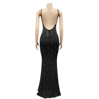 Funki Buys | Dresses | Women's Diamond Pearl Bodycon Evening Gown