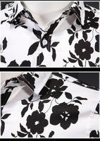 Funki Buys | Shirts | Men's Floral Print Long Sleeved Dress Shirt