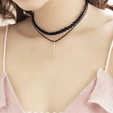 Funki Buys | Necklaces | Women's Black PU Velvet Choker Necklace