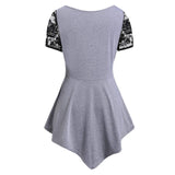 Funki Buys | Shirts | Women's Plus Size 4XL Floral Lace Tunic Blouse