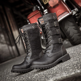 Funki Buys | Boots | Men's Gothic Punk Motorcycle Boots | Mid-Calf