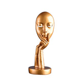 Funki Buys | Statues | Ornament, Abstract Woman's Face | Resin Art Sculpture