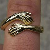 Funki Buys | Rings | Hug Ring | Adjustable Silver Plated Unisex Ring