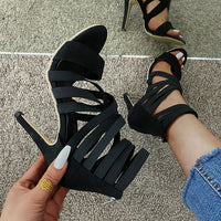 Funki Buys | Shoes | Women's Strappy High Heels | Summer Sandals