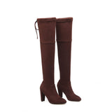 Funki Buys | Boots | Women's Over-the-Knee Chelsea Boots | High Square