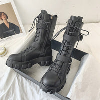 Funki Buys | Boots | Women's Lace-Up Combat Boots Biker Boot