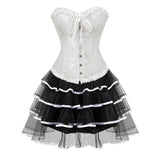 Funki Buys | Dresses | Women's Victorian Corset Dress | 2Pcs Skirt Top