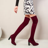 Funki Buys | Boots | Women's Over Knee High Block Heel Boots