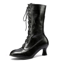 Funki Buys | Boots | Women's Victorian Style Lace Up Vintage Boots