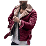 Funki Buys | Jackets | Men's Faux Leather Faux Fur Bomber Jacket