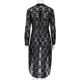 Funki Buys | Shirts | Women's Elegant Plus Size Top | Long Lace Blouse