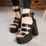 Funki Buys | Shoes | Women's Platform Sandals | Gladiator Gothic Shoes