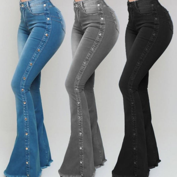 New Trendy Women Bell Bottom 2 Cut Jeans at Rs 420/piece, Ladies Jeans in  Surat