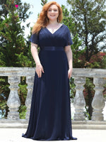Funki Buys | Dresses | Women's Plus Size Elegant Chiffon Evening Dress
