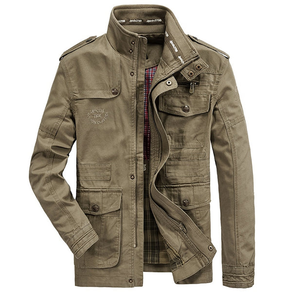 Funki Buys | Jackets | Men's Plus Size Military Jacket | 7XL Cargo Jacket