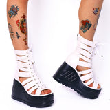 Funki Buys | Shoes | Women's Gladiator Platform Sandals | Wedges