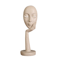 Funki Buys | Statues | Ornament, Abstract Woman's Face | Resin Art Sculpture