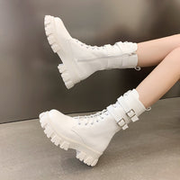 Funki Buys | Boots | Women's Chunky Motorcycle Boots | Punk Boots