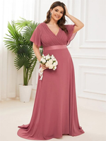 Funki Buys | Dresses | Women's Plus Size Elegant Chiffon Evening Dress