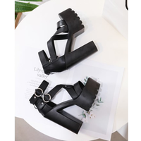 Funki Buys | Shoes | Women's Gothic Chunky Platform Sandal | Gladiator