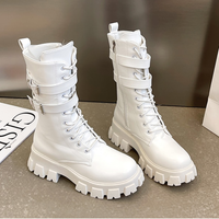 Funki Buys | Boots | Women's Chunky Motorcycle Boots | Punk Boots