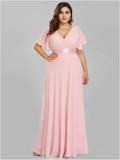 Funki Buys | Dresses | Women's Plus Size Elegant Chiffon Evening Dress