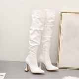 Funki Buys | Boots | Women's Over The Knee  Faux Leather Boot