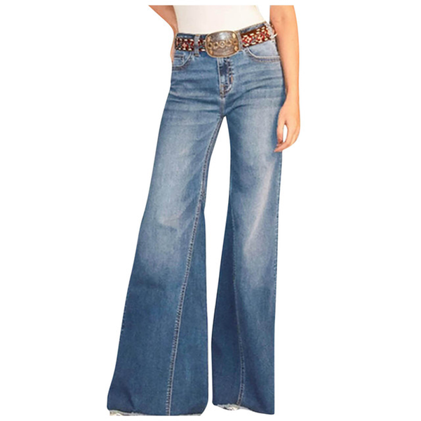 Funki Buys | Pants | Women's High Waist Jeans | Wide Leg Harajuku Pants