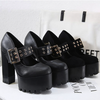 Funki Buys | Shoes | Women's Chunky Gothic Platform Shoes | Super High
