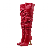 Funki Buys | Boots | Women's Over The Knee  Faux Leather Boot