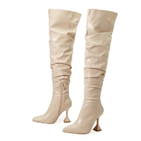 Funki Buys | Boots | Women's Over The Knee  Faux Leather Boot