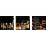 Funki Buys | Glasses | Whisky Glass Set | 4 Pcs Square, 9oz Glass Gift