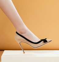 Funki Buys | Shoes | Women's Genuine Leather Stilettos | Bowknot Design