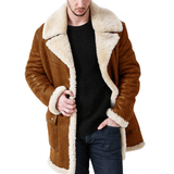 Funki Buys | Jackets | Men's Faux Suede, Faux Fur Winter Overcoat