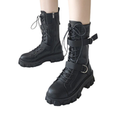 Funki Buys | Boots | Women's Lace-Up Combat Boots Biker Boot