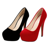 Funki Buys | Shoes | Women's Super High Heel Suede Stilettos | Flock Pumps