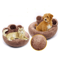 Funki Buys | Pet Beds | Cute Fluffy Paw Shaped Pet Bed | Dog Cat Bed