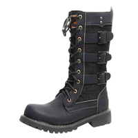 Funki Buys | Boots | Men's Motorcycle Boots | Gothic Punk Buckle Strap