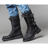 Funki Buys | Boots | Men's Gothic Motorcycle Mid-Calf Boots