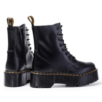 Funki Buys | Boots | Women's Men's Genuine Leather High-Top Zip Boots