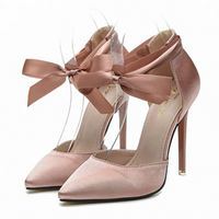 Funki Buys | Shoes | Women's Satin Wedding Shoes | Bow Tie Stilettos