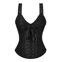 Funki Buys | Dresses | Women's Over Bust Corset Dress | Goth Steampunk