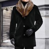 Funki Buys | Jackets | Men's Luxury Faux Fur Turn-Down Collar Jacket