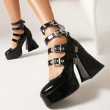 Funki Buys | Shoes | Women's Gothic Punk Mary Janes | Platform Heels