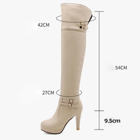 Funki Buys | Boots | Women's High Heel Over The Knee Boots | Platform Thigh High Boots