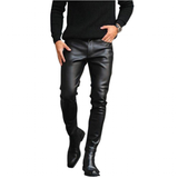 Funki Buys | Pants | Men's Faux Leather Fashion Pants | Biker Pants