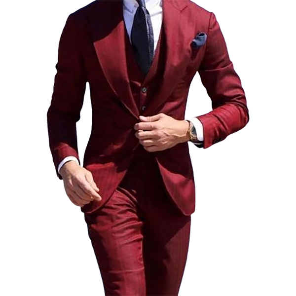 Men Cherry Red 3 Piece Suit at best price in Amritsar by Arora Collection |  ID: 2851903712330