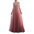 Funki Buys | Dresses | Women's Beaded  Evening Dress Tulle