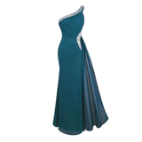 Funki Buys | Dresses | Women's One-Shoulder Mermaid Evening Party Gown